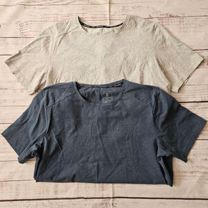 On Running On-T Tshirts Blue & Gray Performance Short Sleeve Active Mens XL